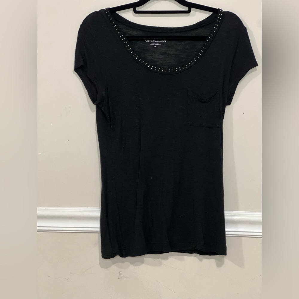Calvin Klein jeans t shirt with rhinestones